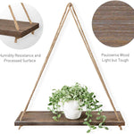 Wooden Rope Swing Shelf