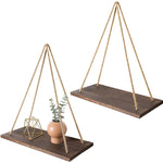 Wooden Rope Swing Shelf